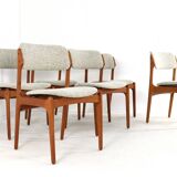 Set of 6 Erik Buch chairs for OD Møbler 'Bur'