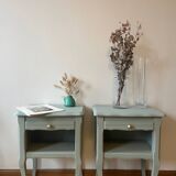 Pair of curved bedside tables