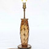 Murano glass lamp with gold glitter