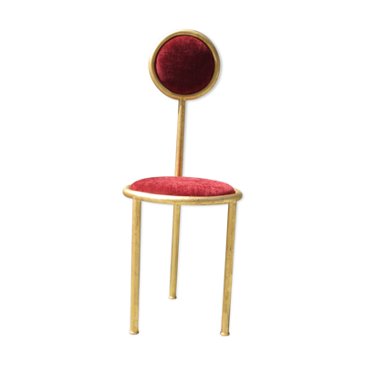 Chaise trépied artisanale, épreuve d'artiste