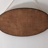 Art Deco oval mirror in gilded wood, France circa 1920