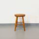 Vintage solid oak stool from the 50s 60s