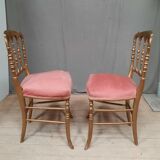 Pair of golden chairs Napoleon III