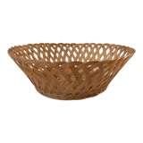 Round wicker basket 70s