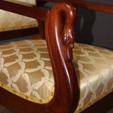 Empire Swan Neck Armchair in Mahogany, Early 19th Century