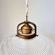 Art Deco pendant light in grooved glass, 1920s-30s