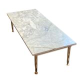 Table basse en marbre et métal doré