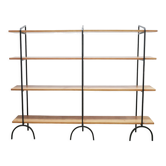 Vintage wooden and metal shelf