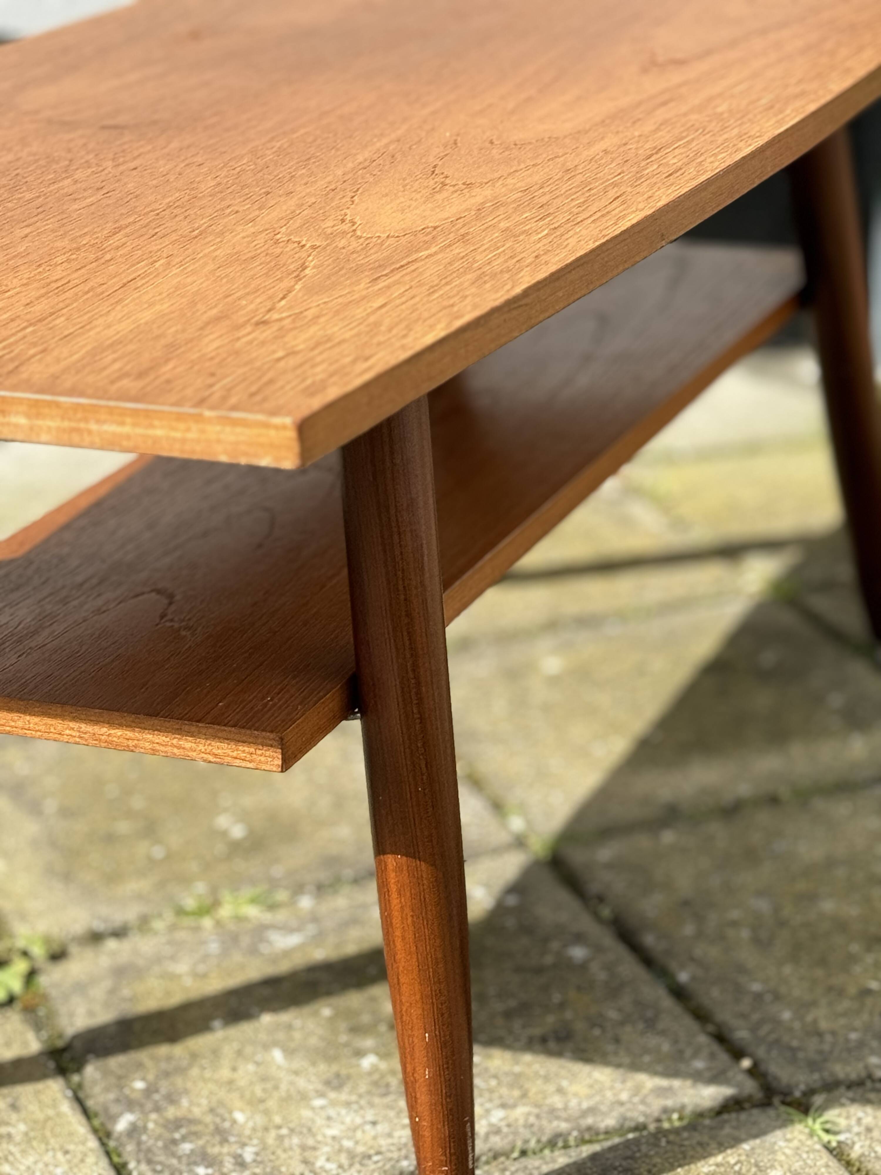 Scandinavian Teak Surfboard Coffee Table