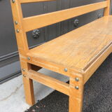 Mid-century vintage children's school bench