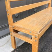 Mid-century vintage children's school bench