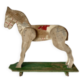 Wooden horse wall shelf, old toy