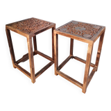 20th century steel stools / end tables