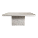 Table with a solid Carrara marble base.