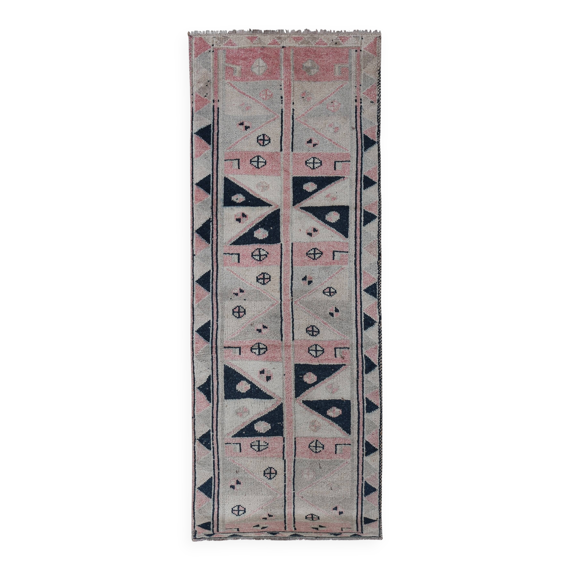 Vintage Turkish Oushak Rug Handwoven 119x330 cm