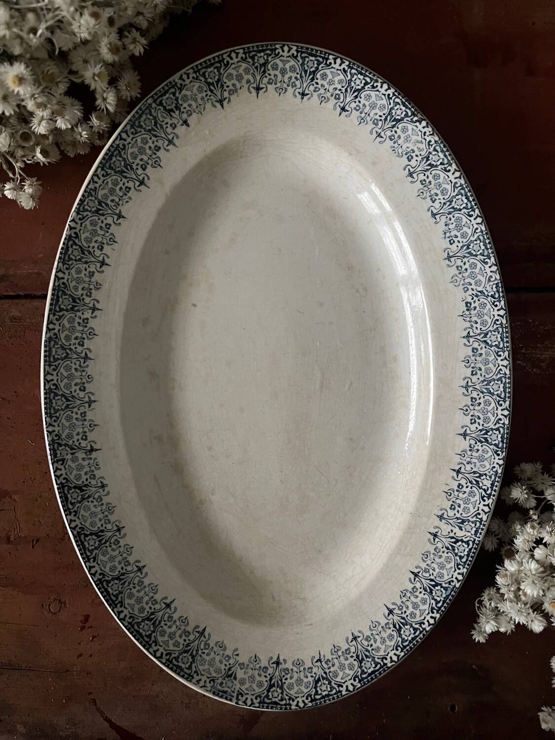 Luneville Feston ironstone oval dish