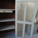 Vintage Parisian wardrobe, glass sublimated in verdigris