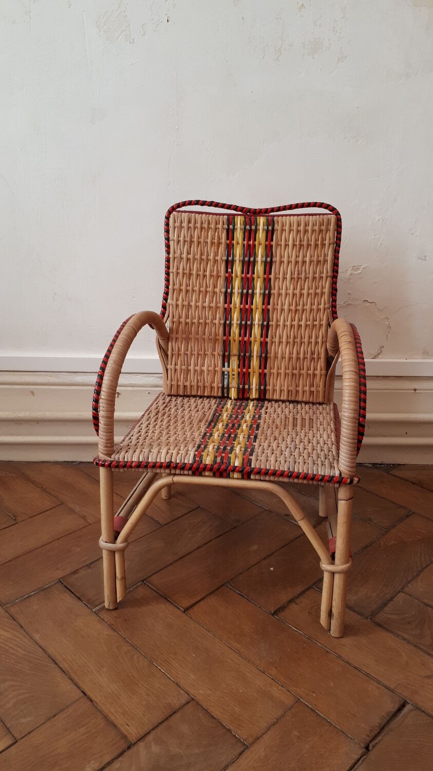 Rattan armchair for children