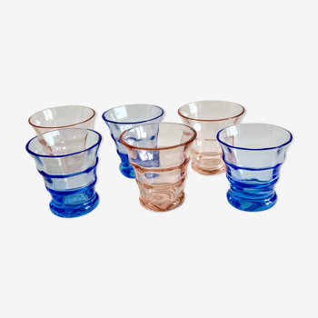 Ensemble de verres Art Déco, années 1950