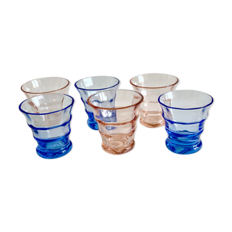 Ensemble de verres Art Déco, années 1950