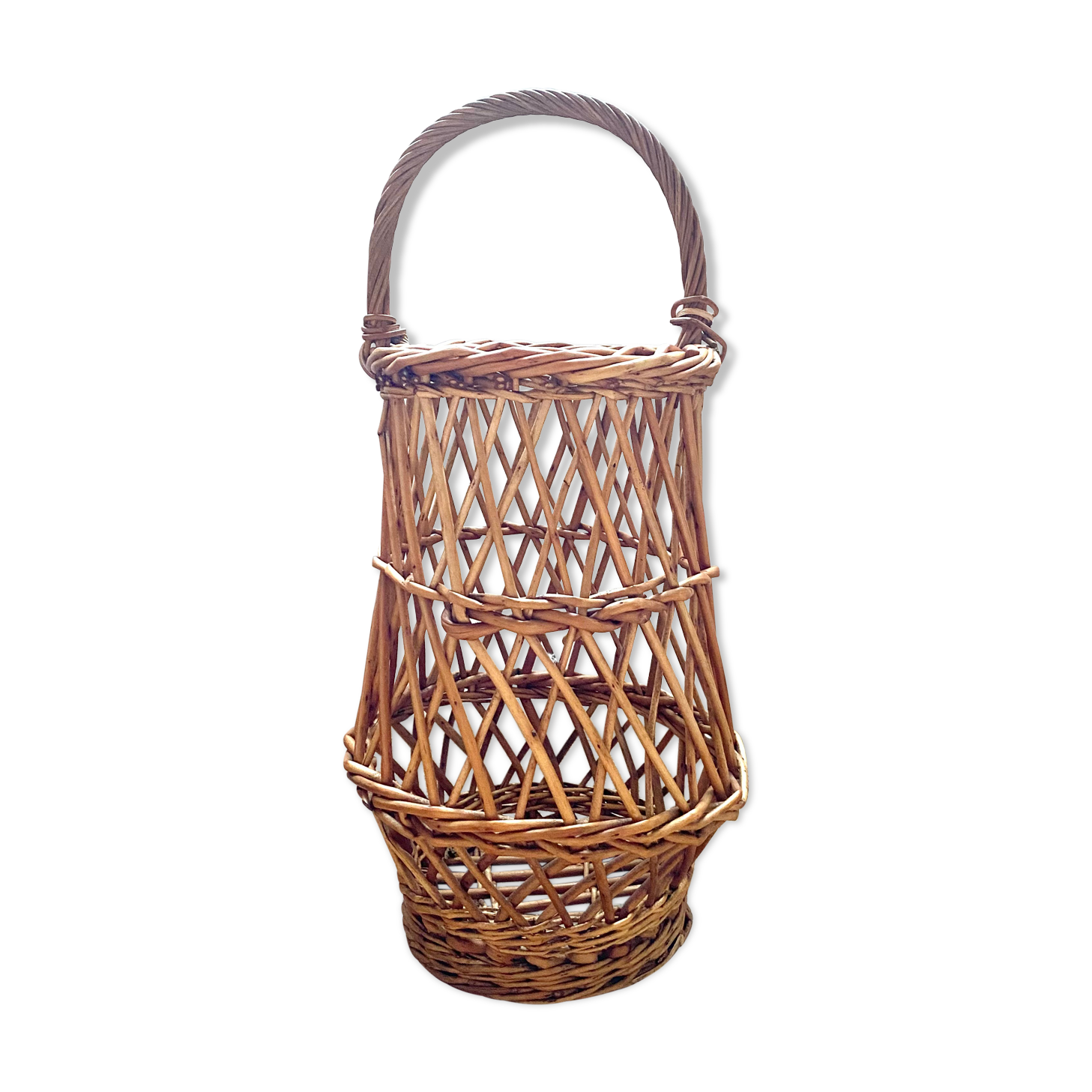 Panier en osier vintage pour fleurs
