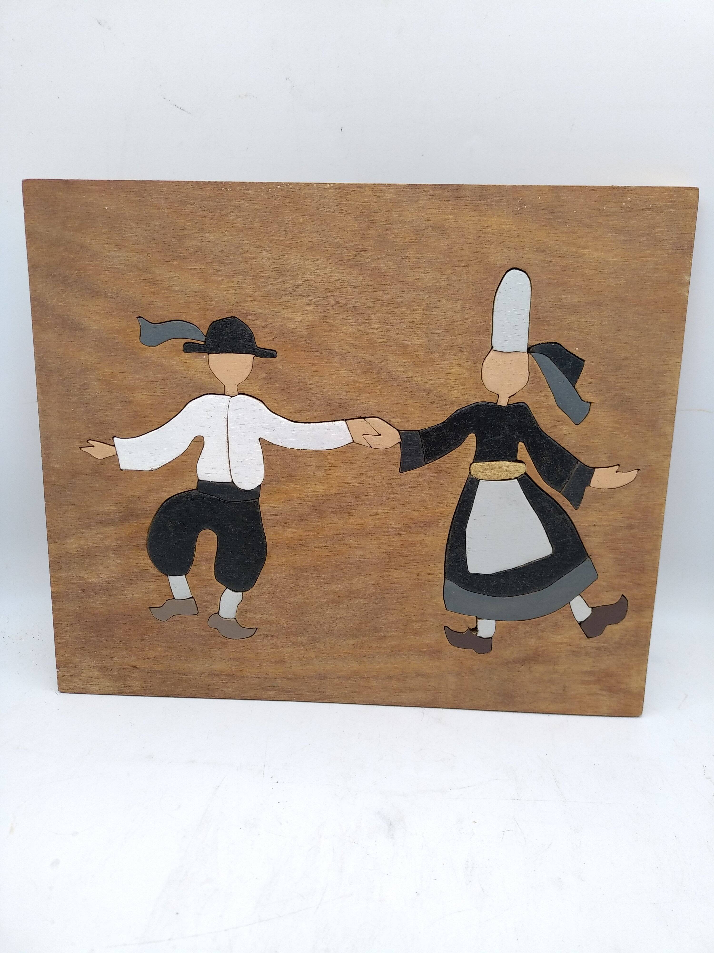 Puzzle en bois couple de Bigouden