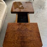 1970s elm burl coffee table / bar