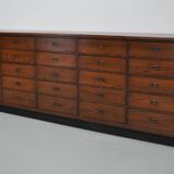 Large Art Deco Dutch Oak Apothecary / Filing Cabinet or Sideboard, 1930s