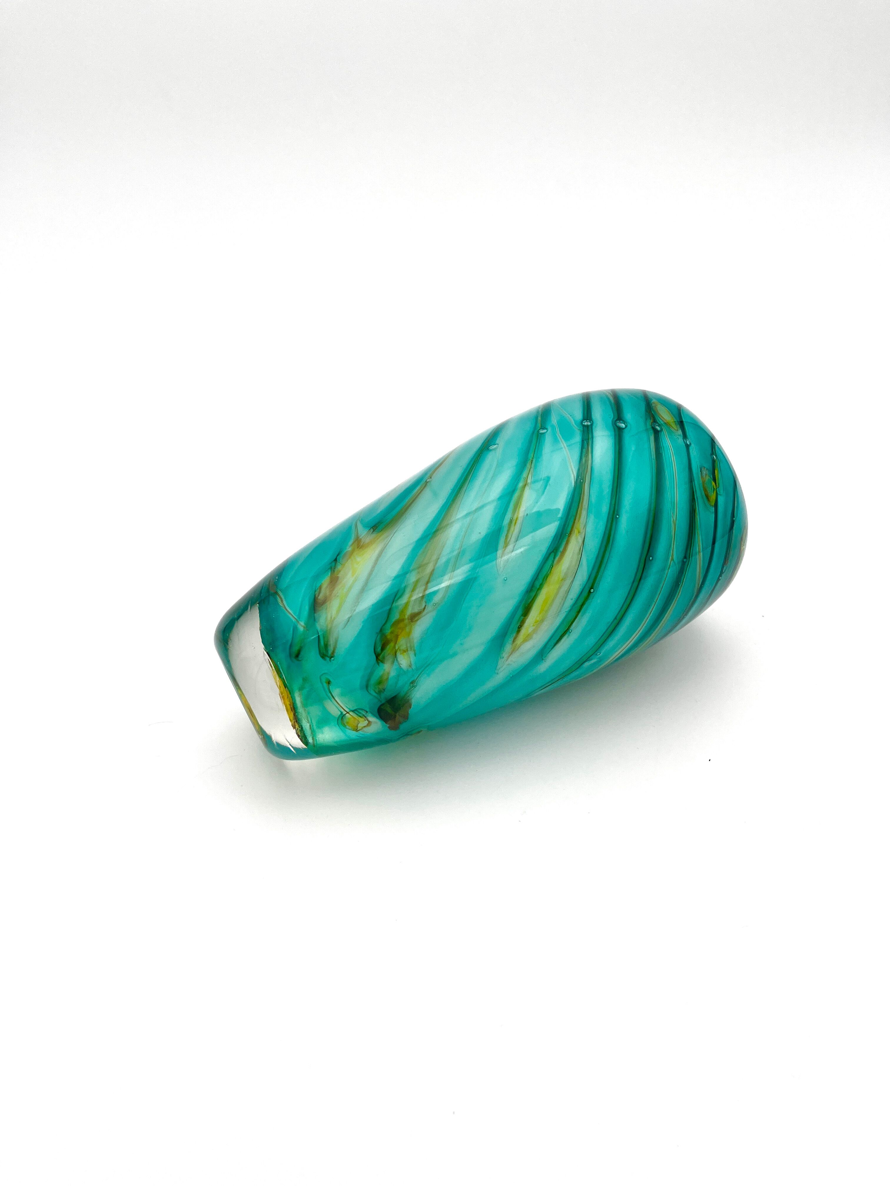 Bubble Glass Vase Signed Didier Saba Biot 2001