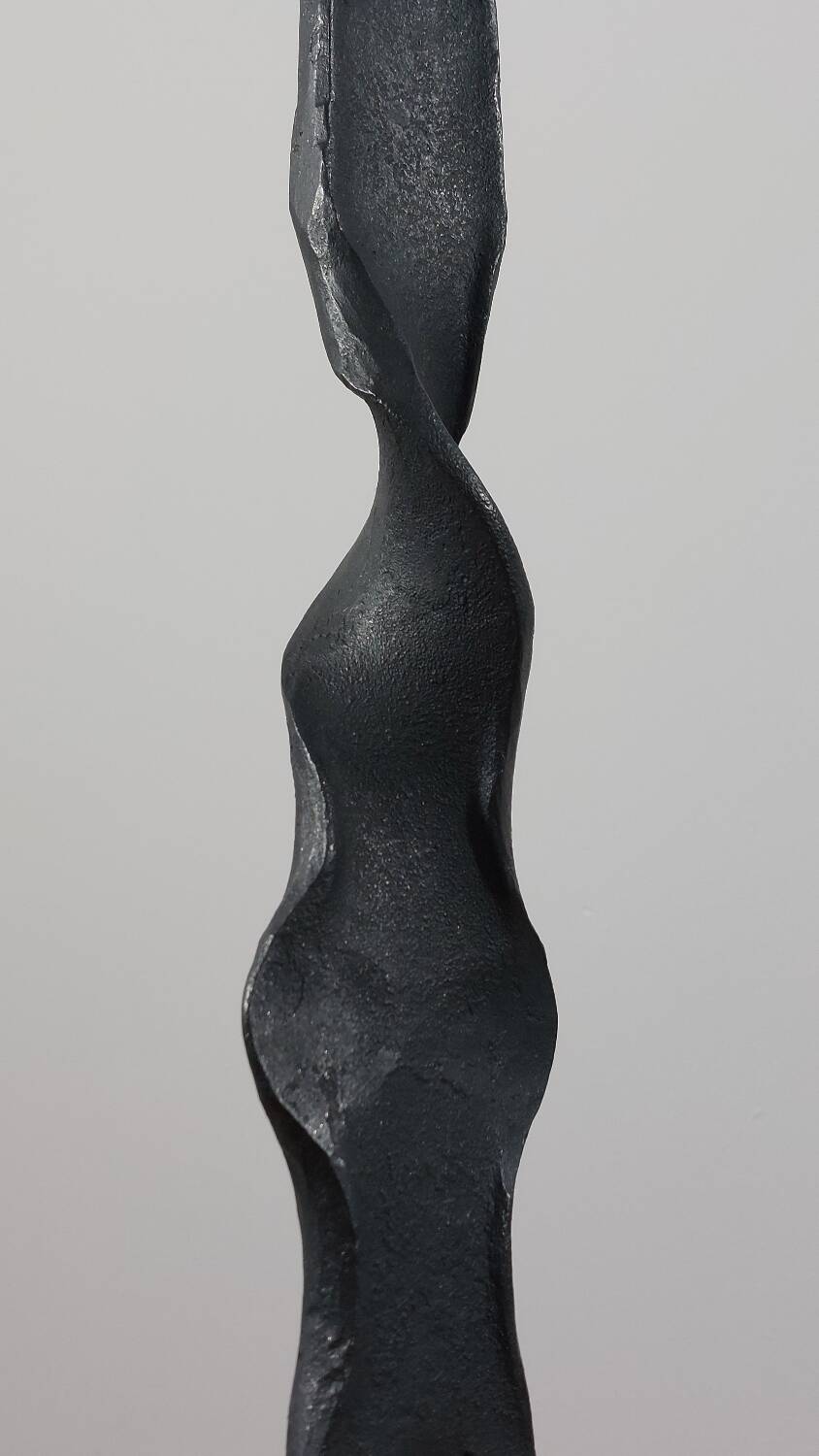 Vintage Mid Century brutalist handforged candleholder