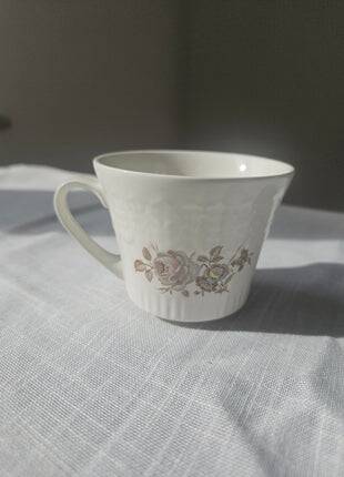 Vintage Pontesa coffee service - 8 cups and saucers - Floral pattern - Perfect condition