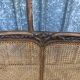 Antique Louis XV bench in solid walnut and caning