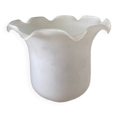 abat-jour tulipe ancien en verre givré