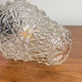 Antique tulip pendant lamp in transparent glass with brass claw LAMP-7386