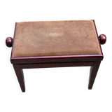 Mahogany caned piano stool