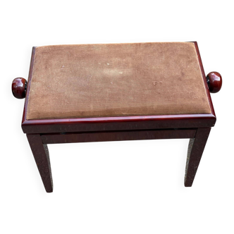 Mahogany caned piano stool