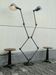 Double Industrial Graphite Floor Lamp 8-arm Jieldé by Jean Louis Domecq France 1960