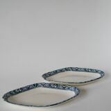 Pair of dishes in terre de fer salins model françois 1st 19th century