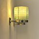 Pair of vintage post-modernist wall lights, glass and metal, Belgium, 1990