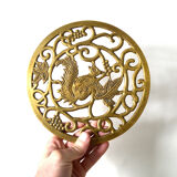 Dessous de plat en laiton motif écureuil
