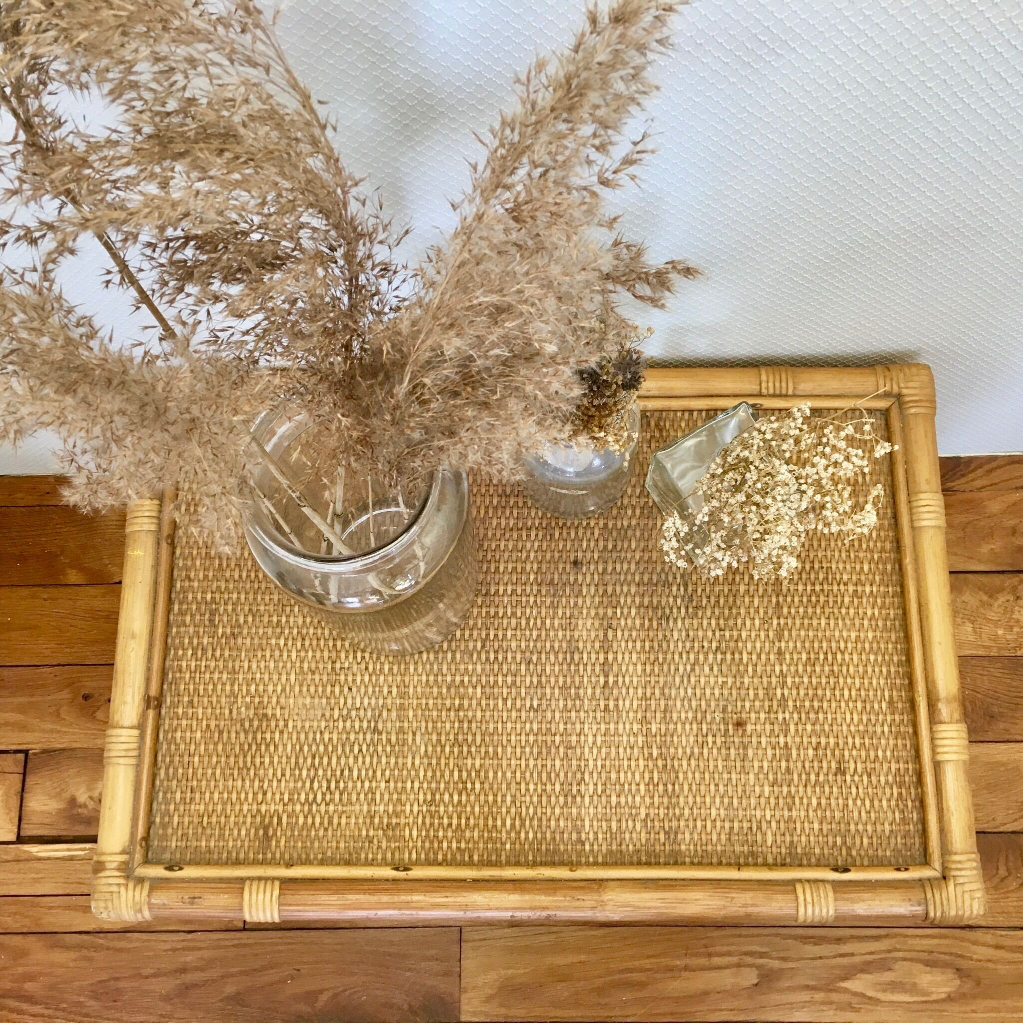 Vintage rattan coffee table