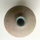 Vase sculptural en grès chamotté & émail bleu, la borne 1970