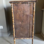 Bamboo buffet cabinet with Japanese lacquer decor