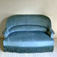 Banquette Crapaud velours bleu