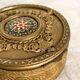 Round brass jewelry box