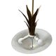 Glass and gold metal pendant light