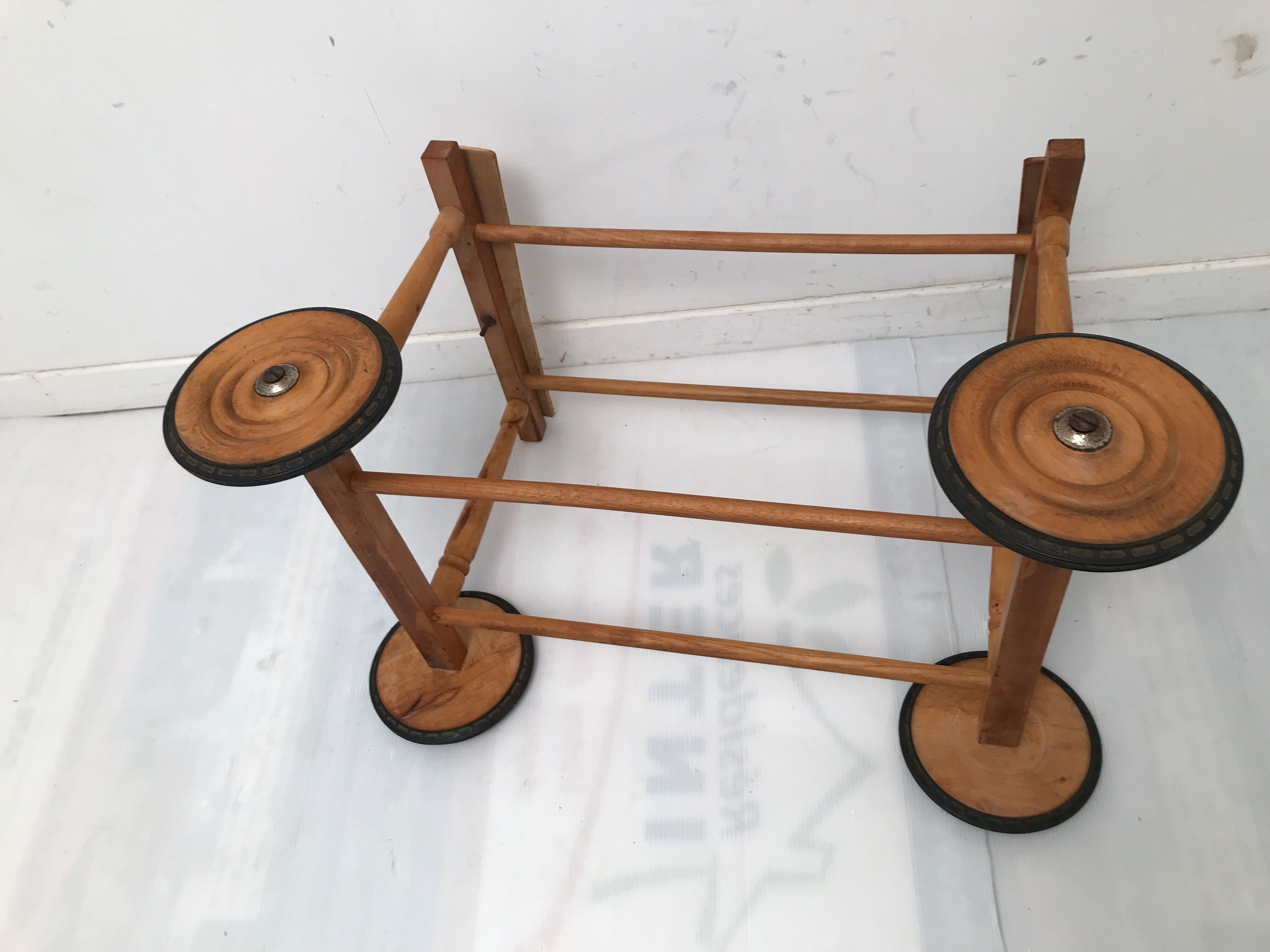 Vintage wicker cradle with 50-60s wheels