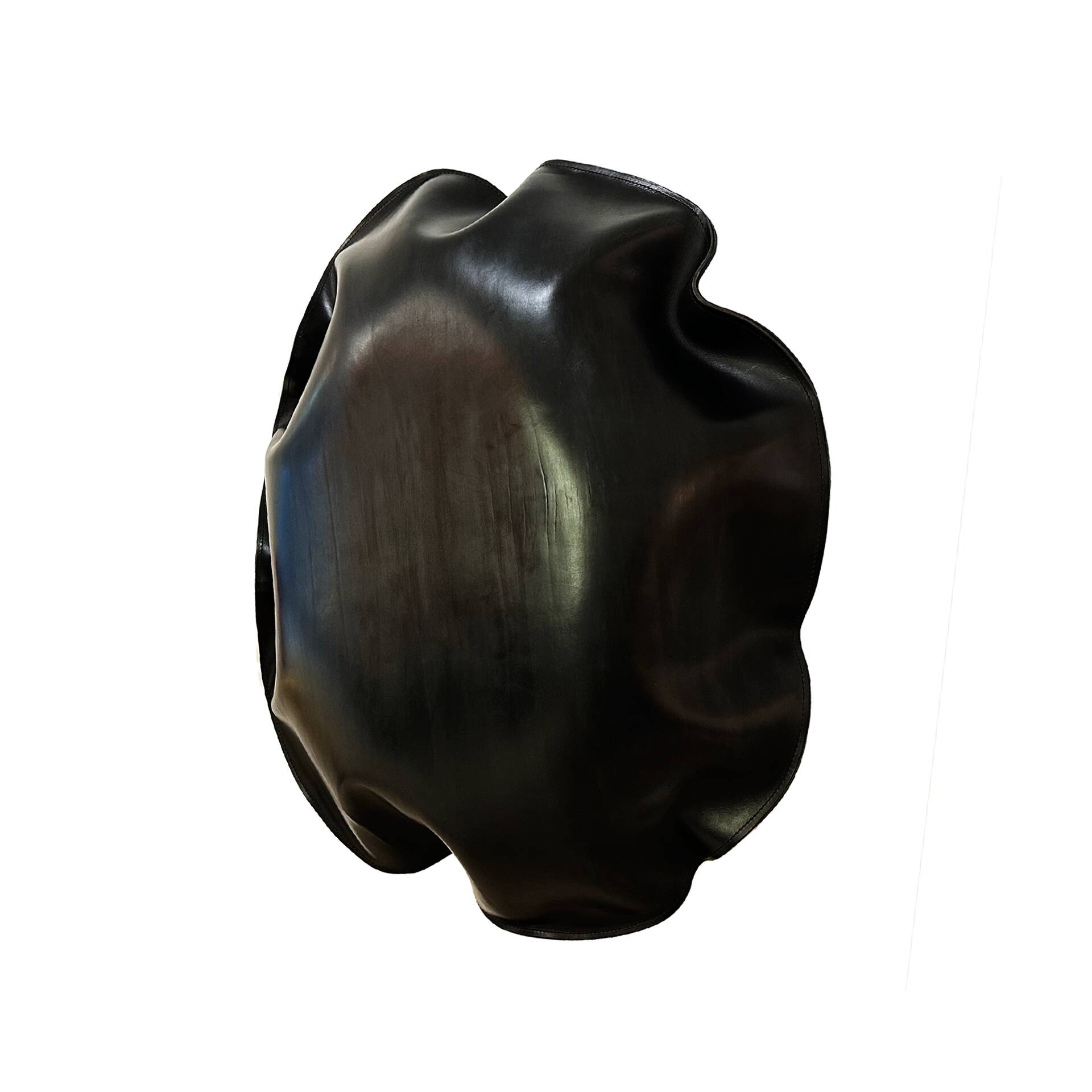 Contemporary Jordi Ribaudí Black Natural Leather Wall Sculpture, 2025