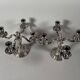 Pair of solid silver 950 candelabra in Louis XVI style