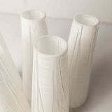 5-branched opaline brass chandelier 60's